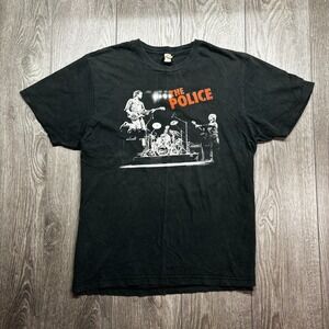 The Police Shirt Mens Large Black 2007 2008 Tour Concert Band Anvil Tee Merch